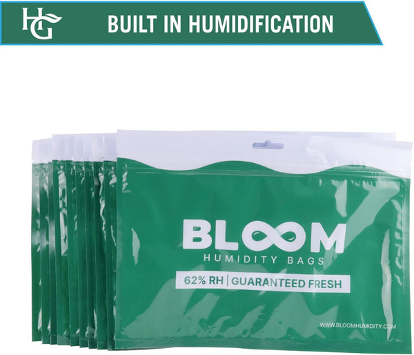 Bloom Humidity and Curing Bags (10 Pack) - 62% RH 2-Way Self Humidifying Bag