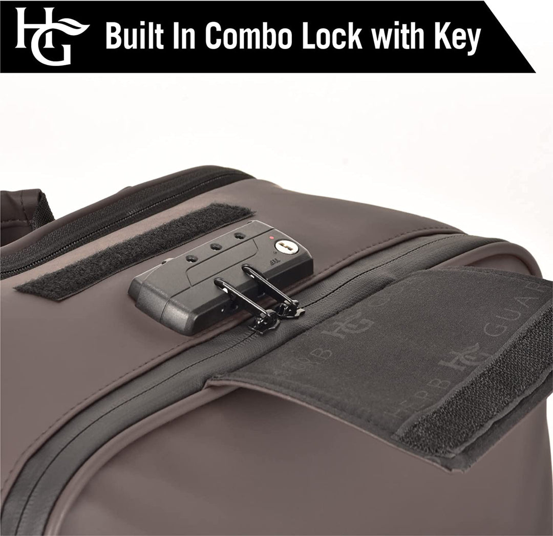 4077 XXL Leather Backpack with Combo Lock XXL Leather Backpack with Combo Lock (Holds Over 7 Ounces  main image 2