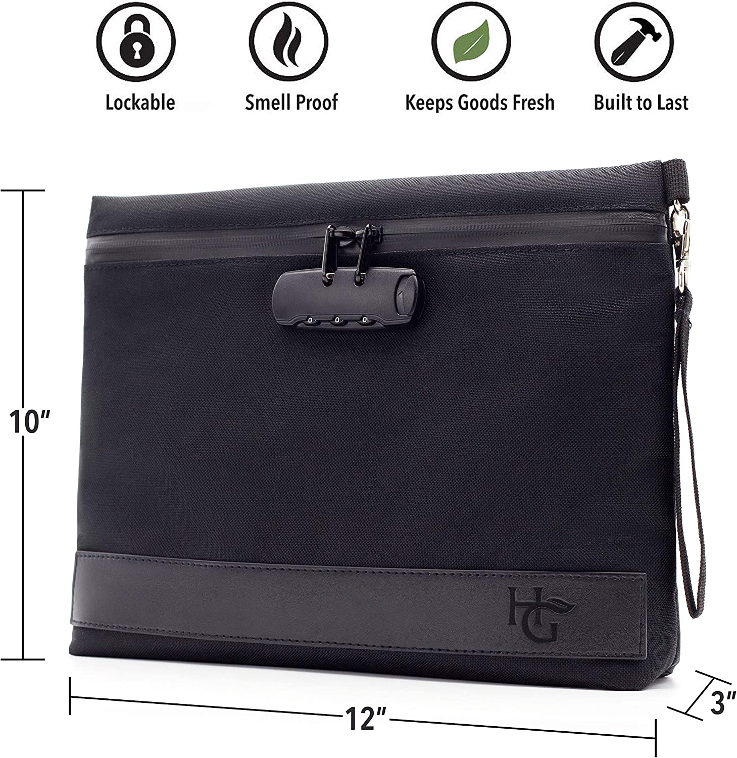 Herb Guard Smell Proof Bag with Built-in Combo Lock