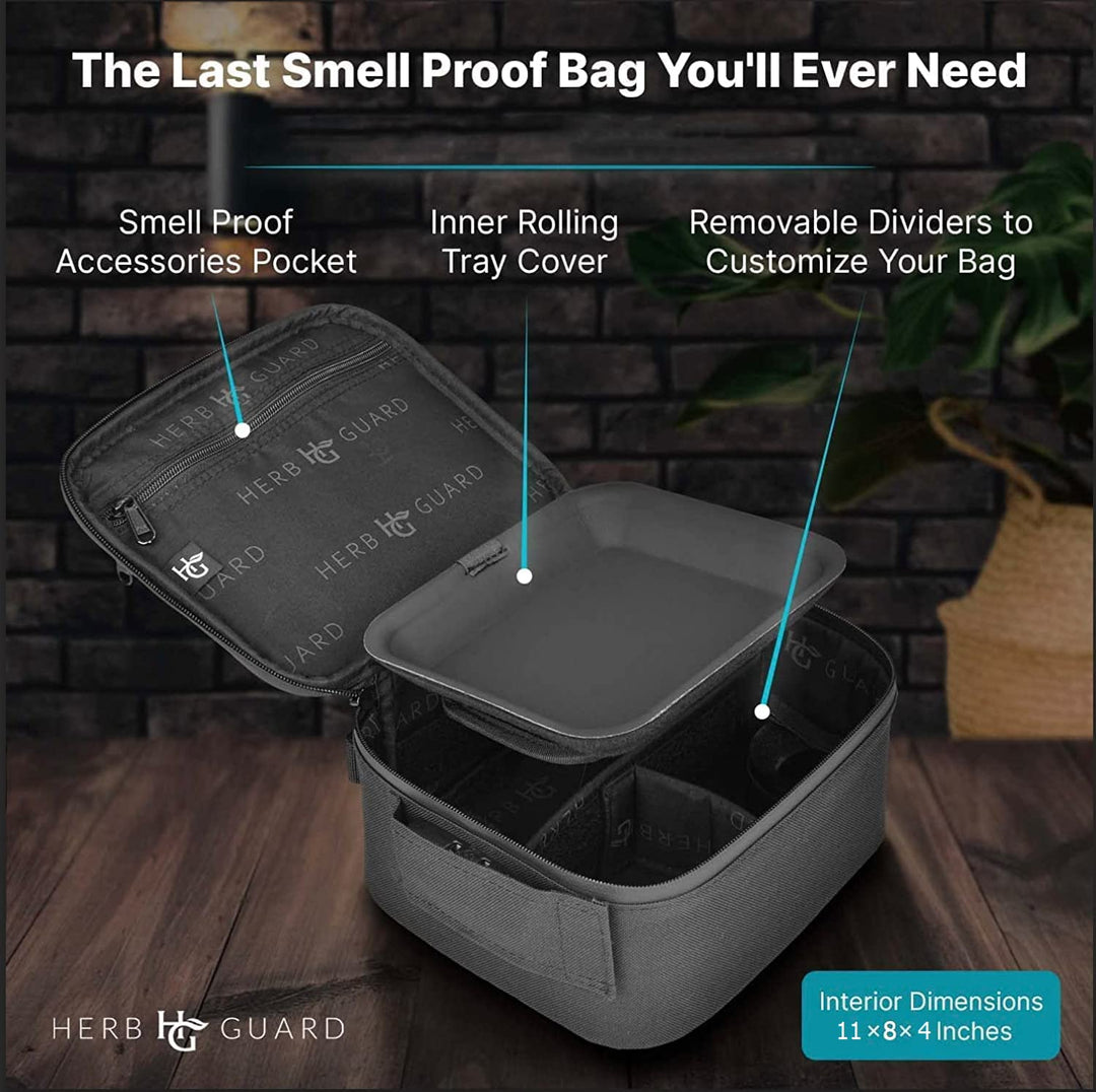 Extra Large Smell Proof Case with Built In Lock - Upgraded Premium