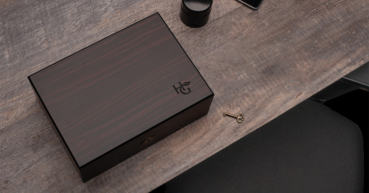 Extra Large, Locking Wood Box and Humidor by Herb Guard